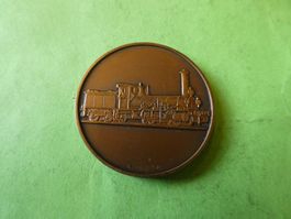 Bronzemedaille 33 mm, Dampflok Rigi 1863