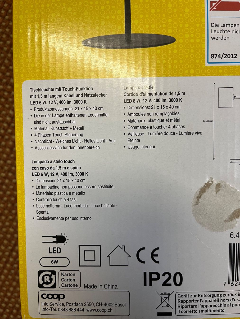 Lampen: LED Tischleuchte mit Touch-Funktion schwarz neu – Gebraucht aus Adliswil von Sphinx 1