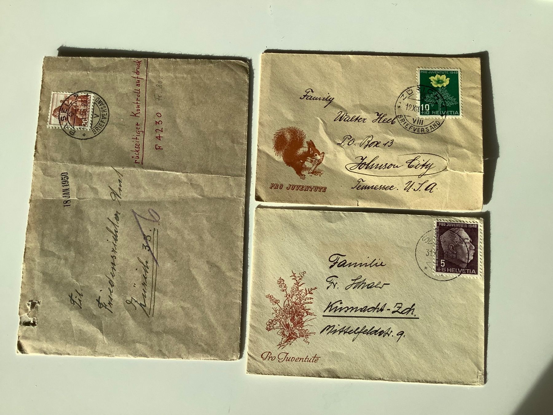 Alle Briefmarken: 15 ausgesuchte Briefe SCHWEIZ! – Gebraucht aus Lufingen von Rac0 4
