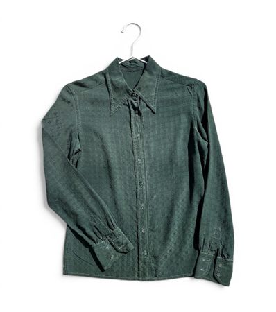 Chemise femme vert foncé CELINE bon état