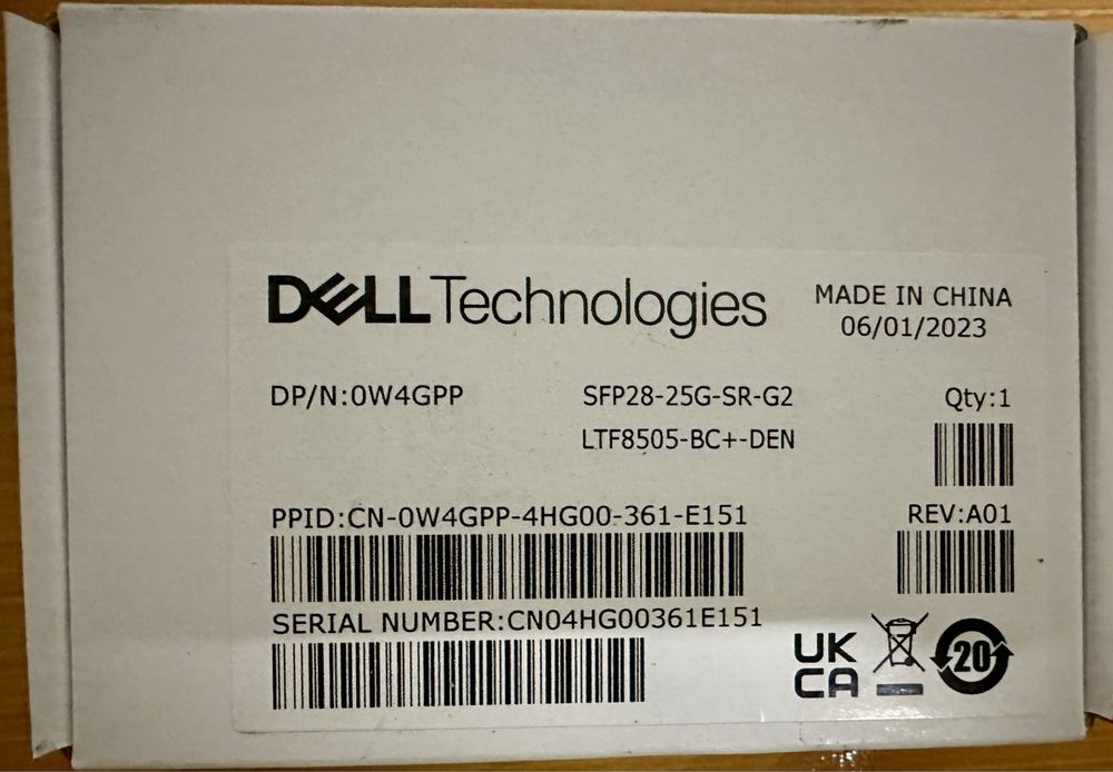 Original Dell Transceiver 25GbE SFP28 SR Kaufen auf Ricardo