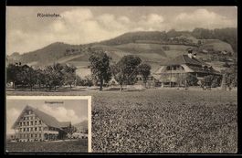 AK Rünkhofen, Gasthaus Groggenmoos, Teilansicht vom Ort