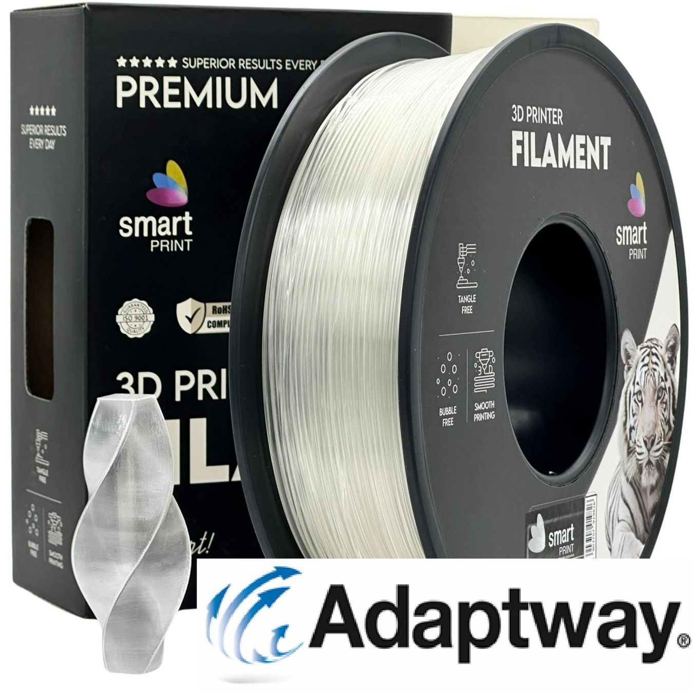 Stampanti 3D: PLA 1.75 mm, 1 kg, transparent – Nuovo e nell'imballaggio originale da Anglikon venduto da Adaptway