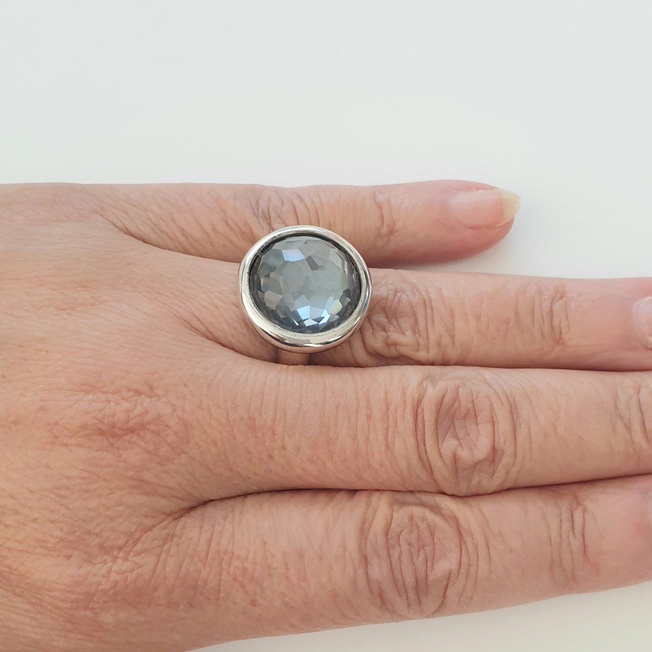 Anelli: Silber Ring 925 mit facettiertem Bergkristall  - NEU – Nuovo e nell'imballaggio originale da Uetikon am See venduto da Coralreef 8