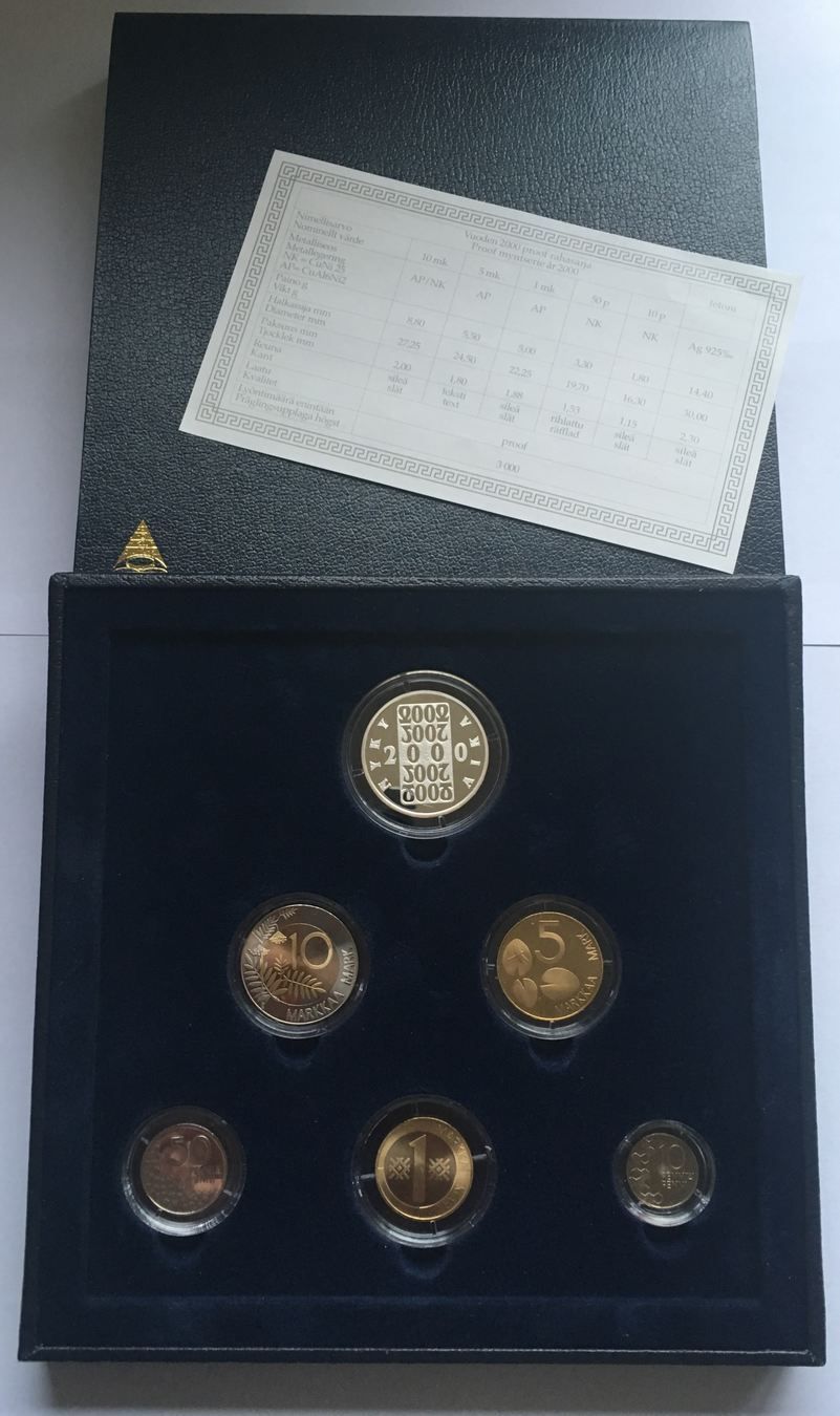 Tutti le monete: FINNLAND KMS 2000 POLIERTE PLATTE – Usato da Riehen venduto da sesambestcoins2004
