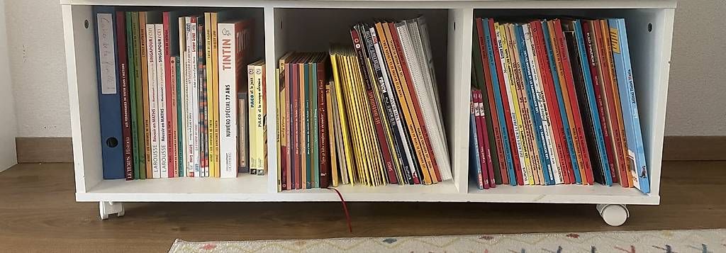 Scaffali: Bibliothèque basse à roulettes – Usato da Corseaux venduto da Elo75
