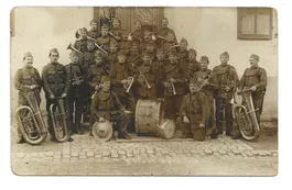 Bülach (ZH) Militär Musik - Gruppenbild - Foto-AK - 1919