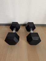 2 x 15kg Hantel Hexagon gummiert