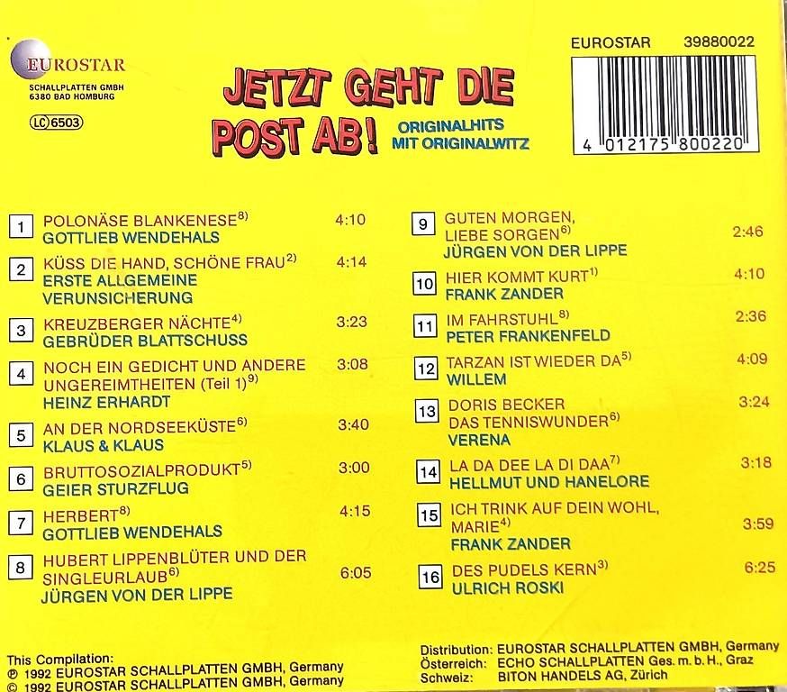 CDs: 🎵 CD - Jetzt geht die Post ab – Gebraucht aus Matzingen von zingana 2