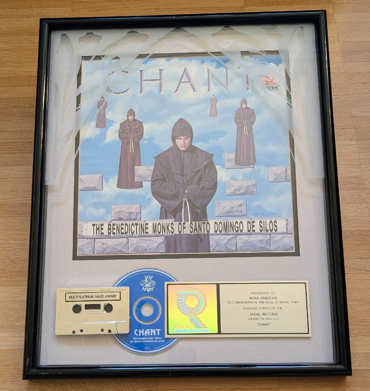 Dischi in vinile: RIAA Multi-Platinum Award "Chant" - 2 Mio. Verkäufe - Unikat – Usato da Widnau venduto da angiel02 1