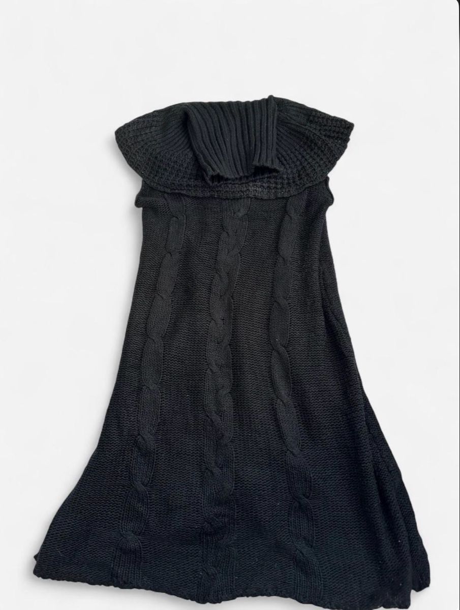 Vestiti: Schickes, warmes, schwarzes Strickkleid mit Rollkragen. – Usato da Wohlen AG venduto da jes_9c79