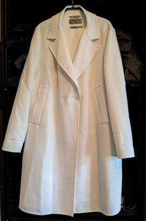 SPORTMAX : Manteau blanc coquille d'oeuf 40-42