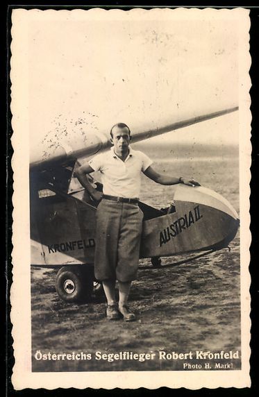 Cartoline postali: Segelflieger Robert Kronfeld neben siene – Usato da Berlin venduto da bartko-reher