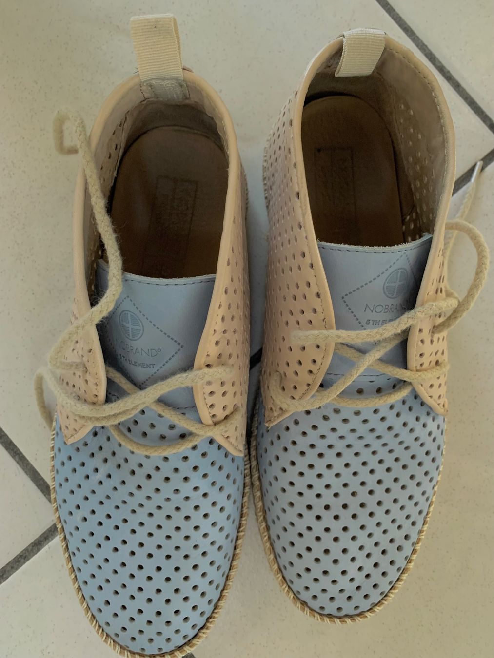 Scarpe da donna: NOBRAND ECLIPSE - Sportlicher Schnürer hellblau/rosa Gr. 38 – Usato da Sursee venduto da escape62 2