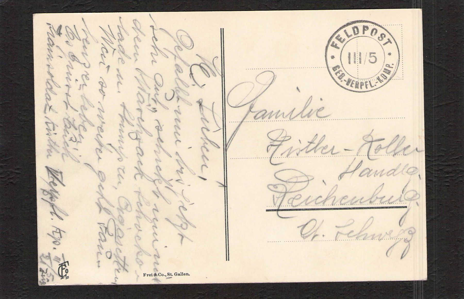 Cartoline postali: #Wollerau SZ , gel. Feldpost – Usato da Reichenburg venduto da Pipo-67 1
