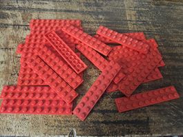 lego 3832 lot de 24 pièces Red Plate 2 x 10