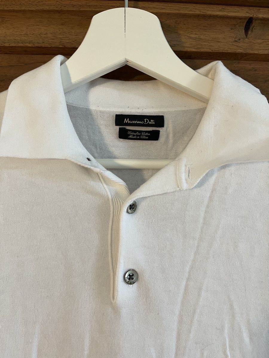 Massimo Dutti Magliette Polo: Poloshirt, weiss, Gr. M, Massimo Dutti – Usato da St. Gallen venduto da Gloom22 1