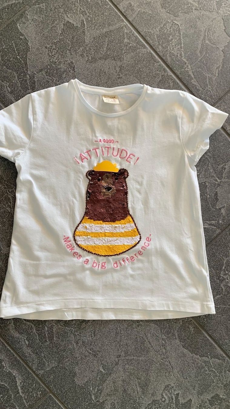 Zara Camicette, T-shirt & Top: T-Shirt Mädchen weiss 128 – Usato da Biel-Benken BL venduto da BelginE 1