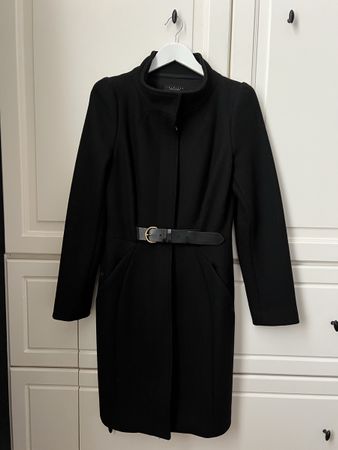 Twinset black classic wool coat NEW