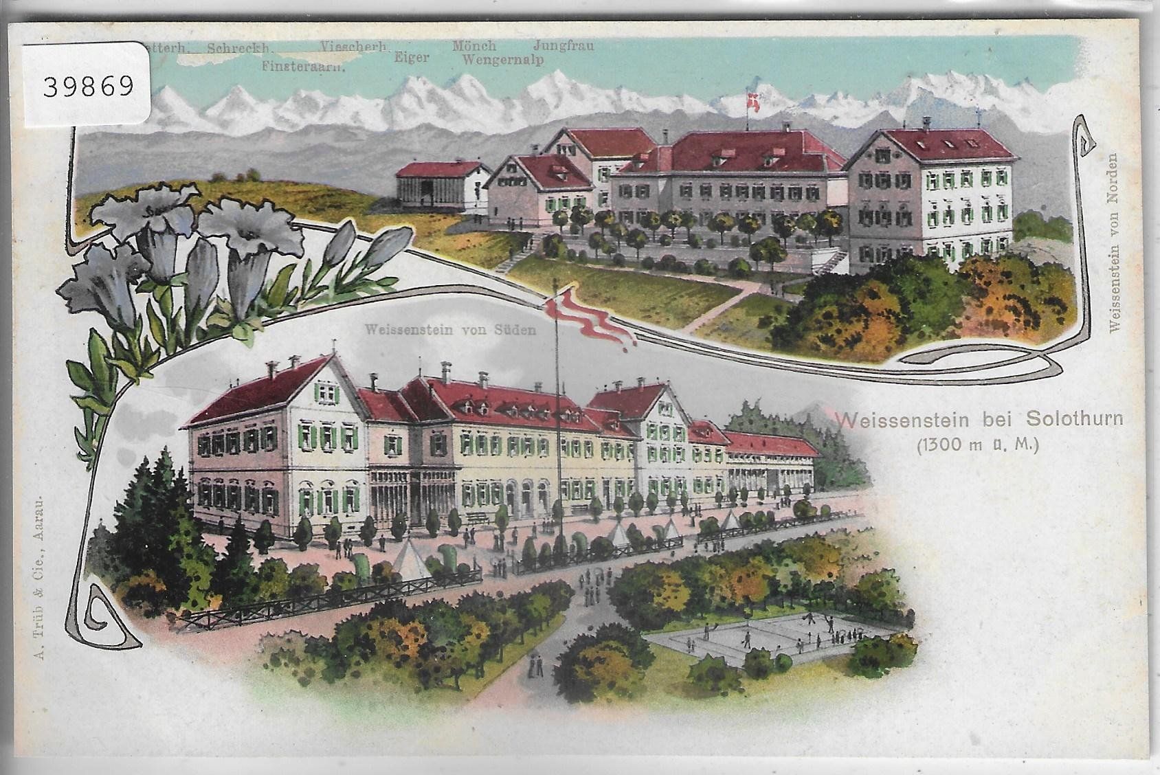 Cartoline postali: Weissenstein - Hotel - Litho – Usato da Ettingen venduto da Kartenplanet