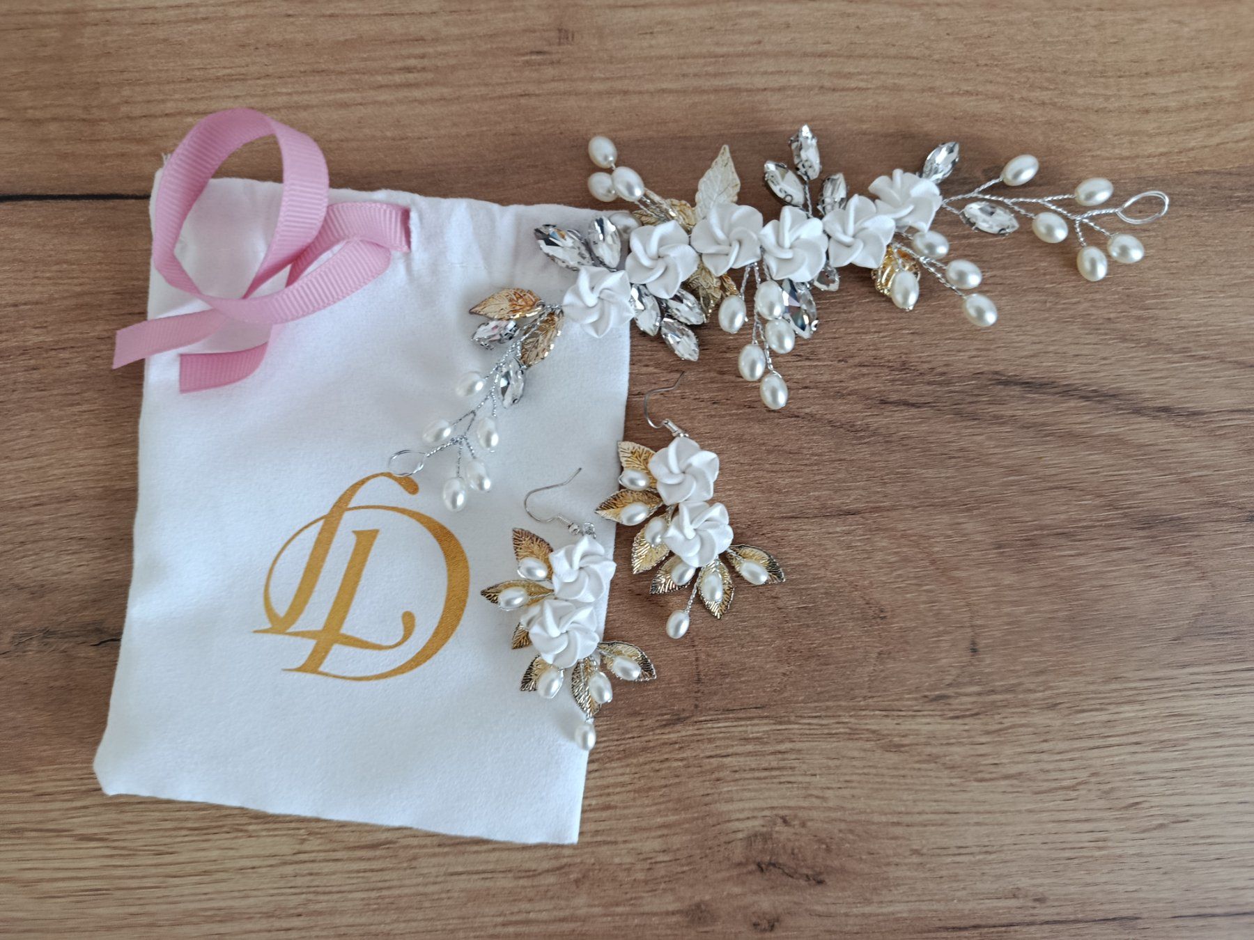 Accessori per capelli: Haarschmuck mit Ohrringen – Nuovo (secondo la descrizione) da Wangs venduto da son_klein 3