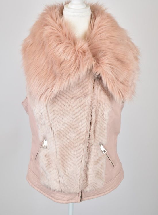 Gilet Fourrure Guess Taille S (convient M Aussi) - Neuf Avec étiquettes, Marron, Femme