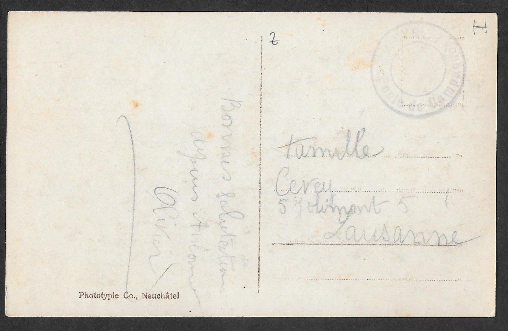 Cartoline postali: Aubonne Avenue du Chêne Feldpoststempel – Usato da Olten venduto da clotaldi 1