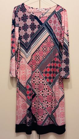 Robe d’été fluide HAPPY HOLLY, navy/rose/rouge, 40/42