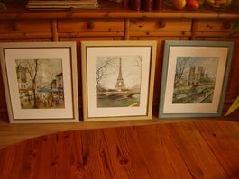 Paris Impressionen: 3 gerahmte Kunstdrucke für Ihr Zuhause!