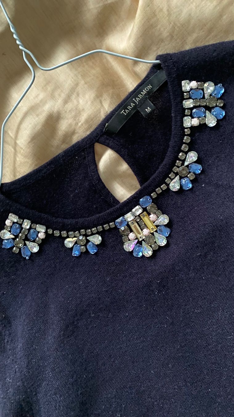 Tara Jarmon Maglioni & Felpe: Tara Jarmon Designer Pullover S blau Wolle und Kashmir – Usato da Thalwil venduto da olh_7cpg 1