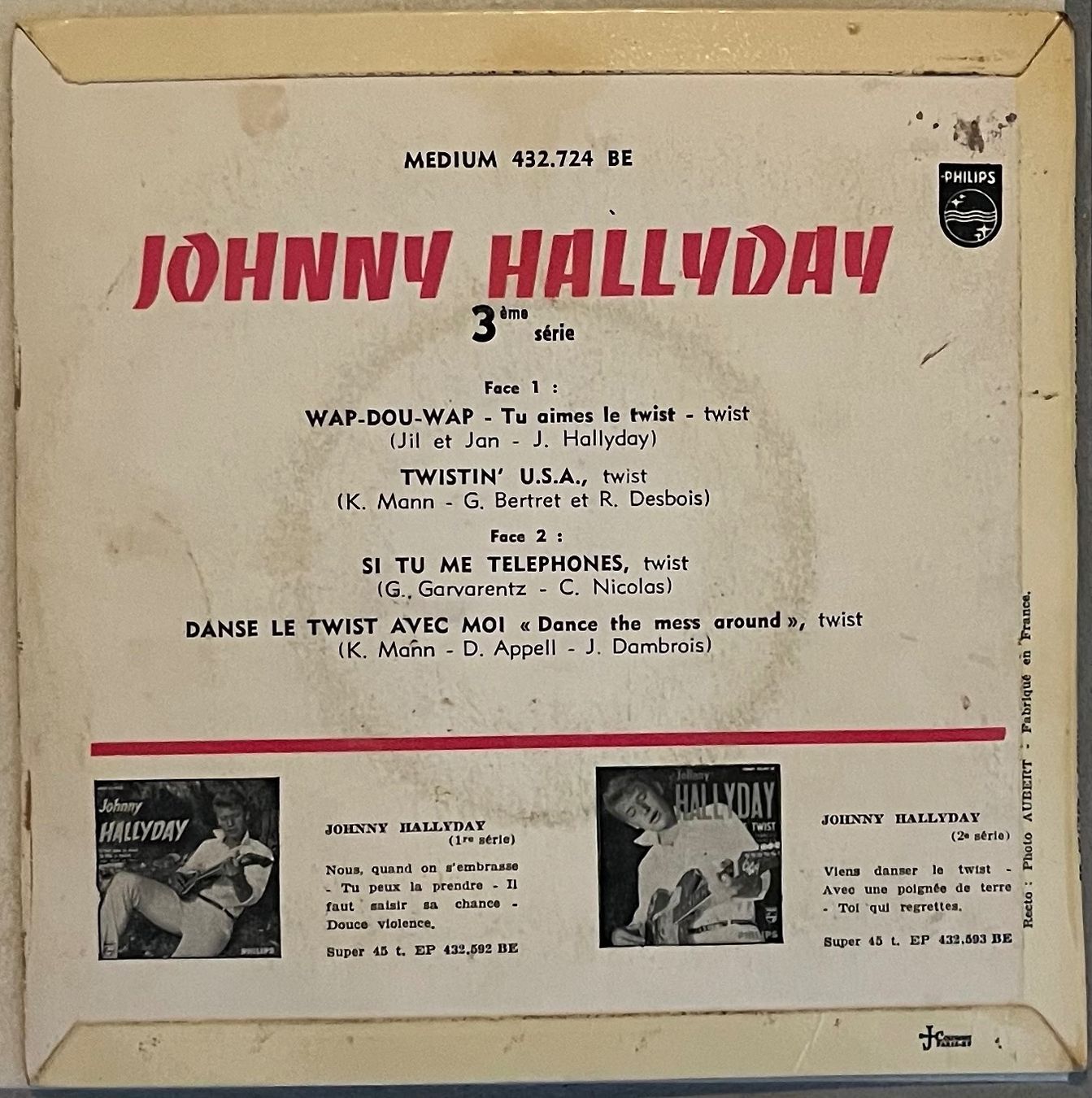Dischi in vinile: JOHNNY HALLYDAY - WAP-DOU-WAP – Usato da Bussigny venduto da vinyl-pas-cher 1