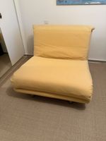 Schlafsofa gelb ausziehbar mit Lattenrost guter Zustand