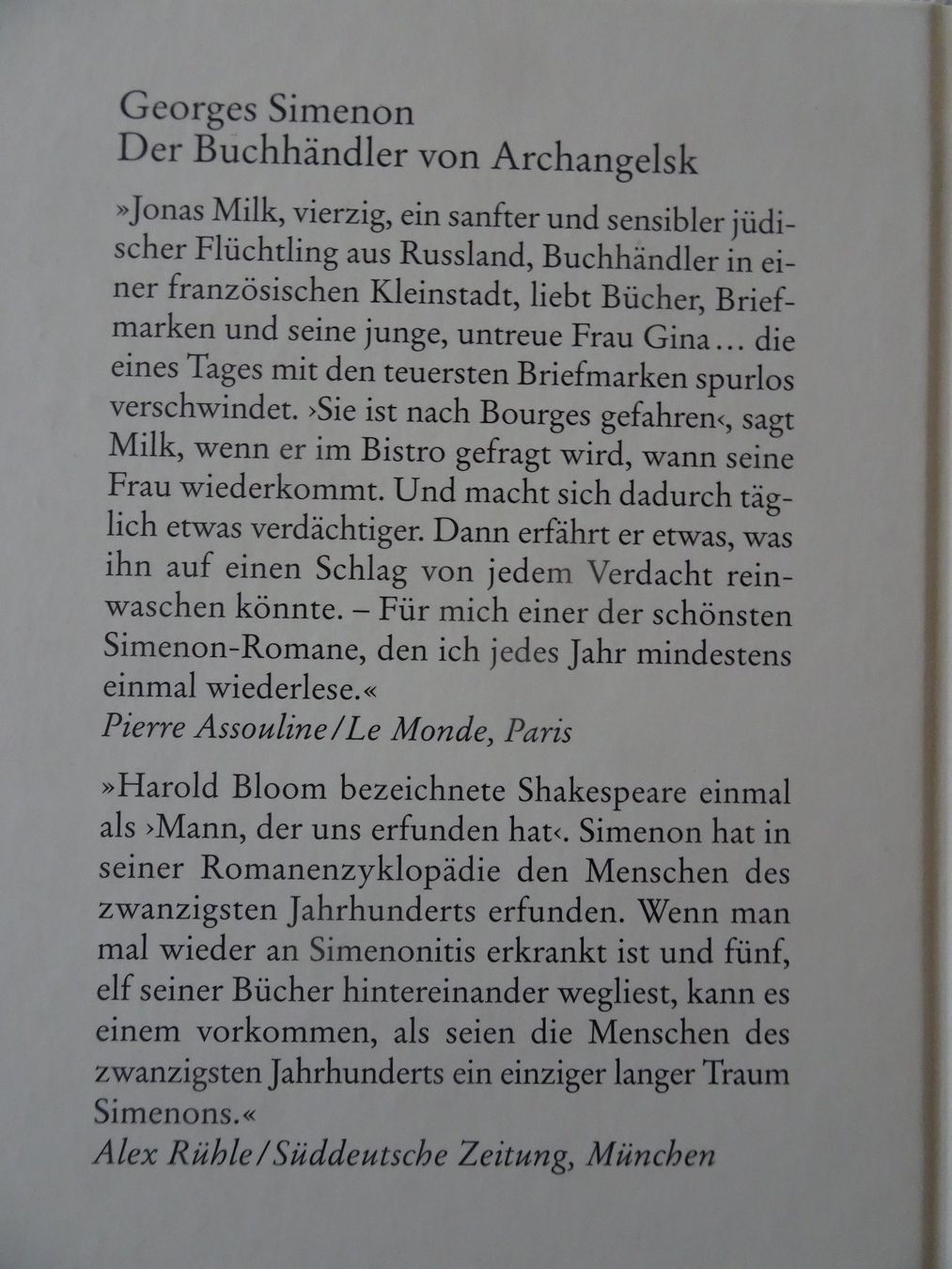 Libri: Georges Simenon, Der Buchhändler von Archangelsk – Nuovo (secondo la descrizione) da männedorf venduto da purzelchen 1