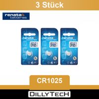 Renata CR1025 Lithium Knopfzellenbatterie - 3 Stk.