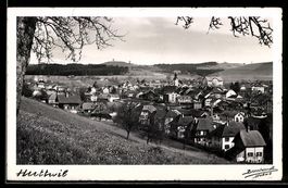 AK Huttwil, Ortsansicht mit Kirche