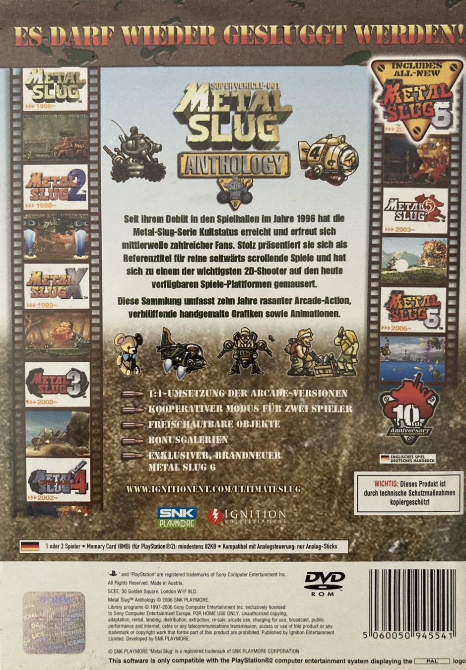 Sony Spiele: Metal Slug Anthology - SONY PS2 – Gebraucht aus Jonschwil von  1