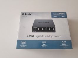 D-Link DGS-105 5-Port Gigabit Desktop Switch neuwertig