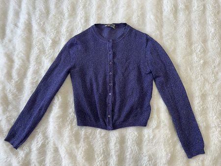 MISSONI Strick Cardigan Lila Glitzer, Gr. Xs,wie neu)