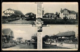 AK Kirchlindach, Straßenpartie im Ort, Wohnhaus