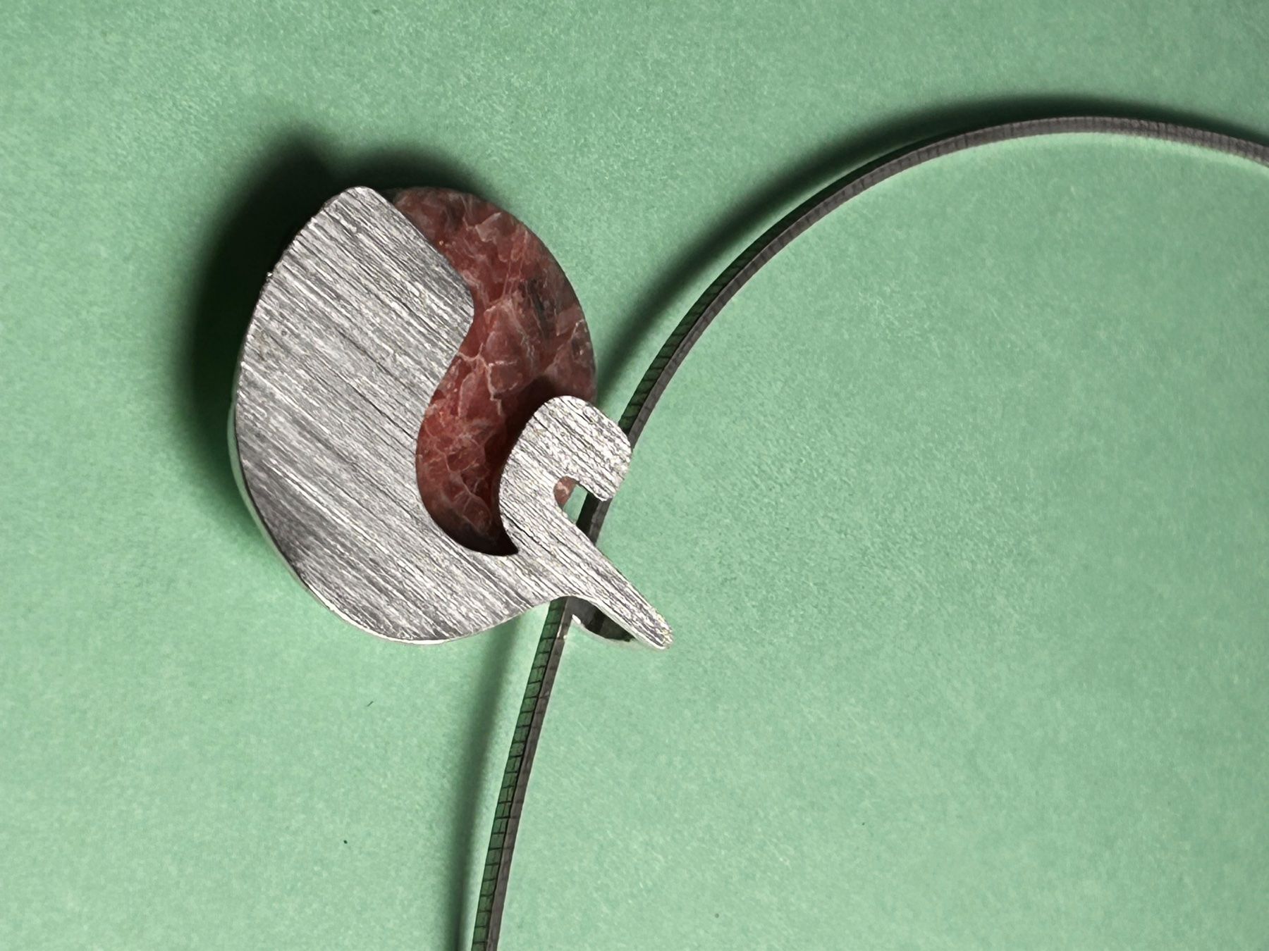 Ketten: Silberhalskette mit Anhänger, modisches Design ROSA – Gebraucht aus Laufen von belleskulptur 3