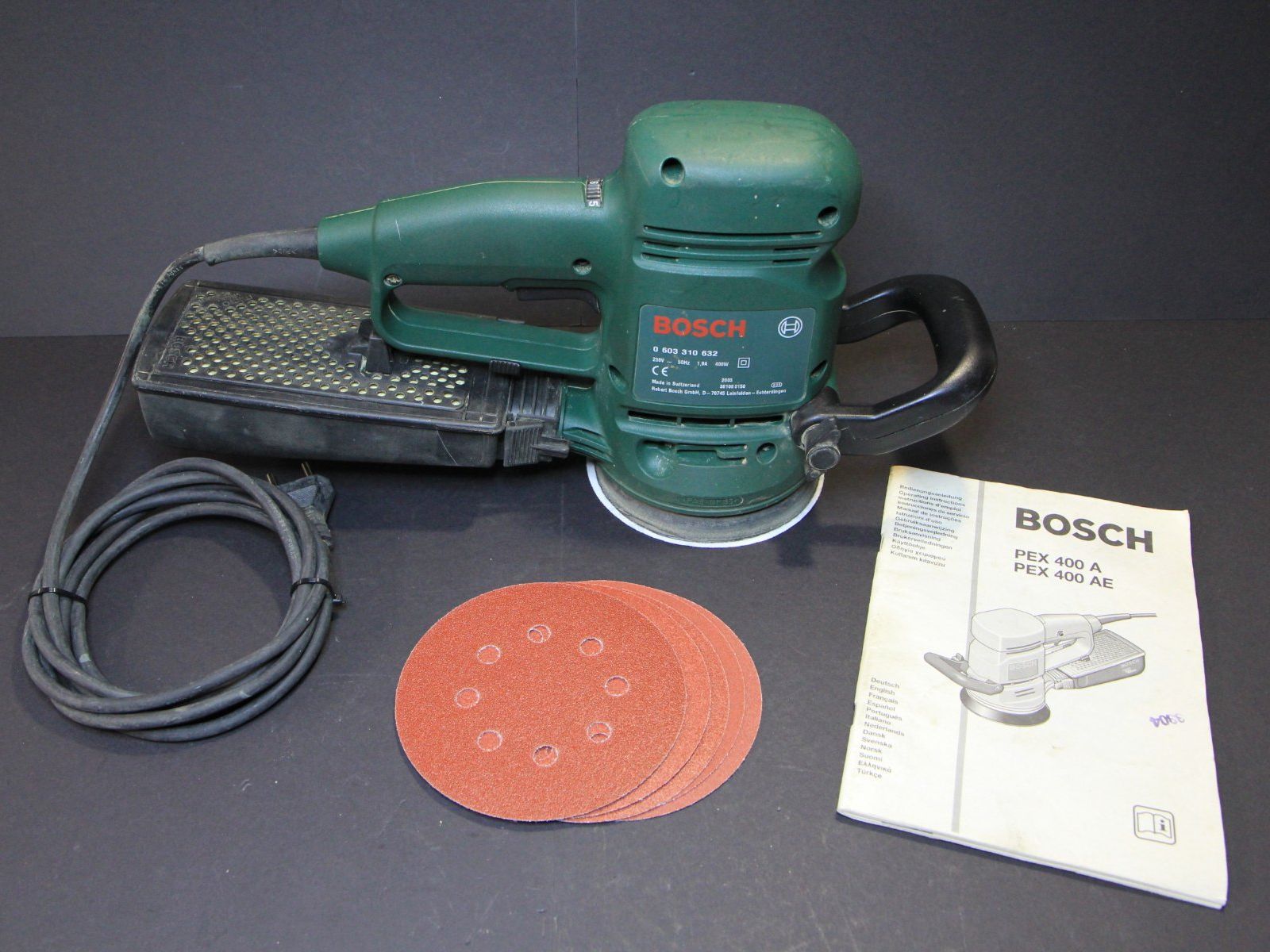 Alle Werkzeuge: Exzenterschleifer BOSCH PEX 400 AE – Gebraucht aus Hölstein von Kraftpaket