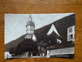 Alte Ansichtskarte von St. Imier-Eglise protestante, 1915