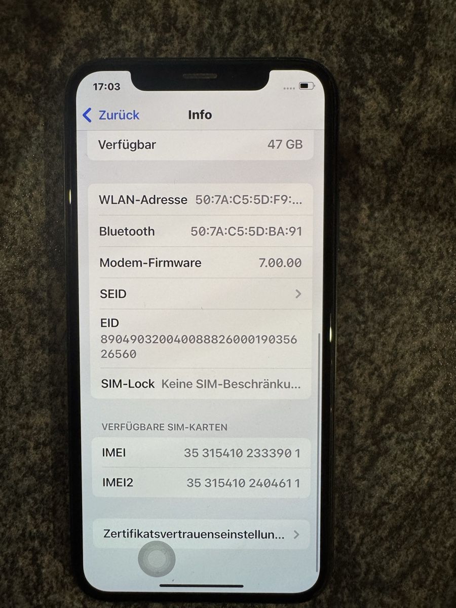 Apple Telefoni cellulari / Smartphones: iPhone Xs 64GB Space Gray – Usato da Siglistorf venduto da kuenzlestefan 2
