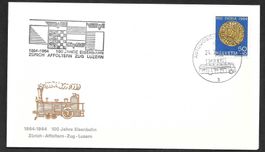 Eisenbahn Sonderbrief  A. 974 100 Jahre Eisenbahn 24.10.1964
