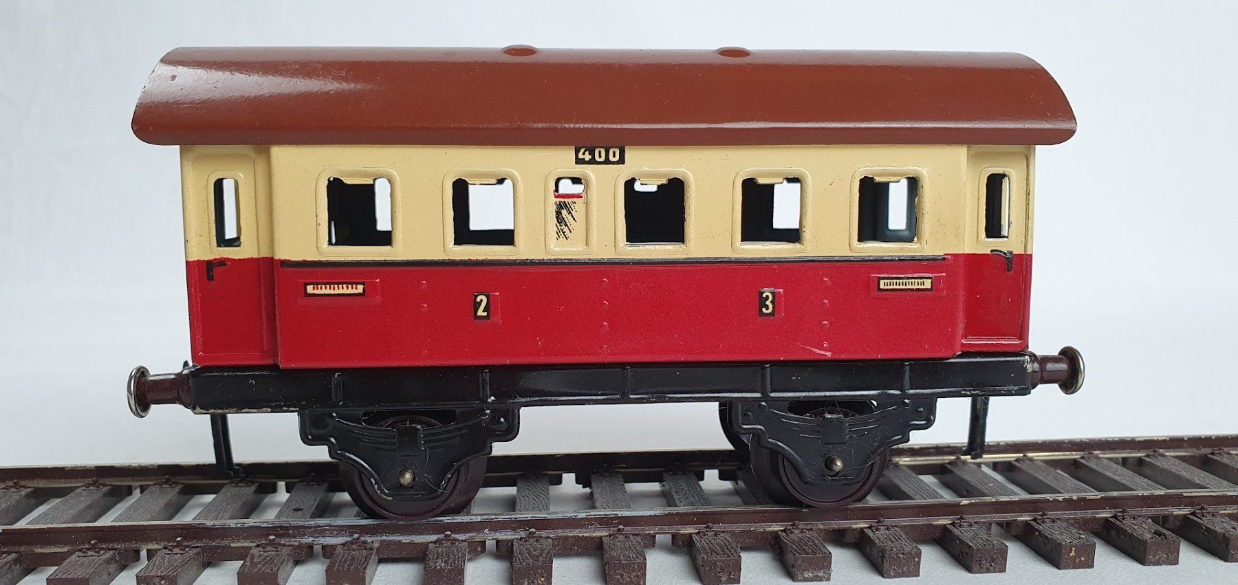 Fleischmann Modelleisenbahnen: Fleischmann GFN 400 DRG/DB Pers.Wagen 2./3.Kl., Spur 0/Blech – Gebraucht aus Seon von voAllBah