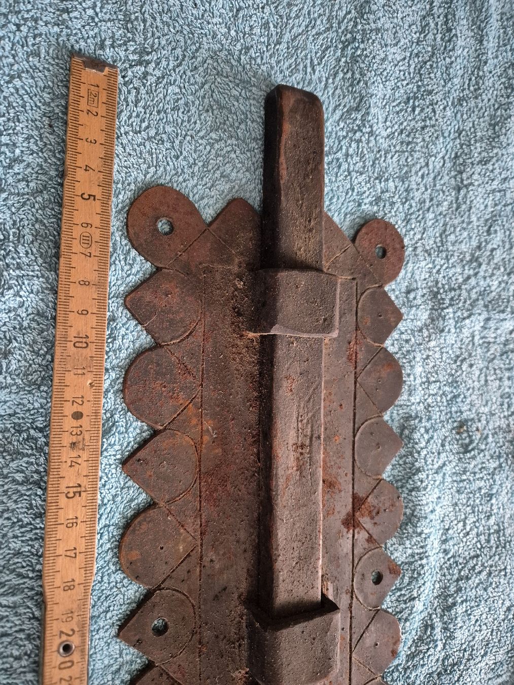 Eisenwaren: geschmiedeter Schubriegel 57cm – Gebraucht aus Vilters von Fleiflomi 3