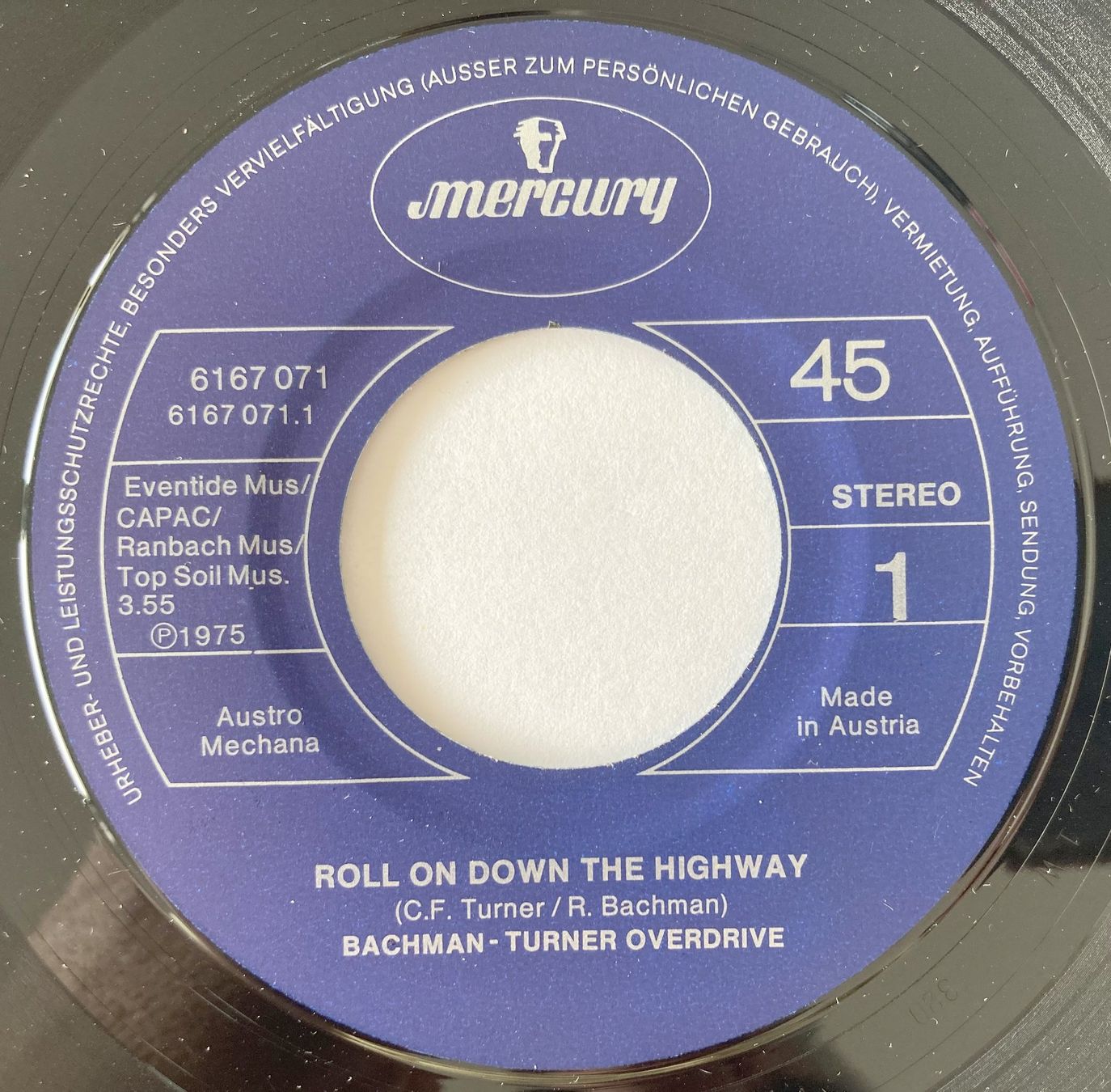 Vinyles: BACHMAN TURNER OVERDRIVE - ROLL ON DOWN THE HIGHWAY – D'occasion à Bottens par hotter-than-hell 2
