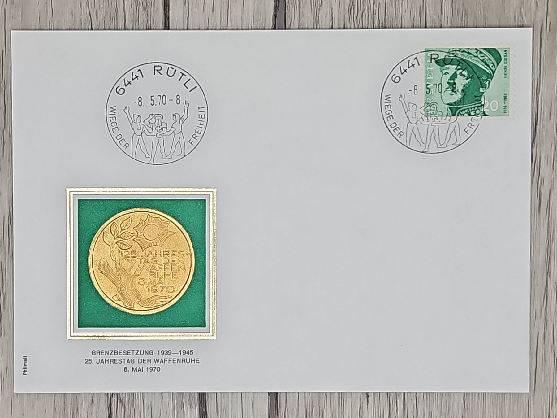 Tutti i francobolli: CL07 Enveloppe + Timbre Suisse 1970 – Usato da Cousset venduto da Patrick_Collections