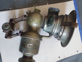 alte Acetylen-/Karbidlampe Miller British Made Birmingham