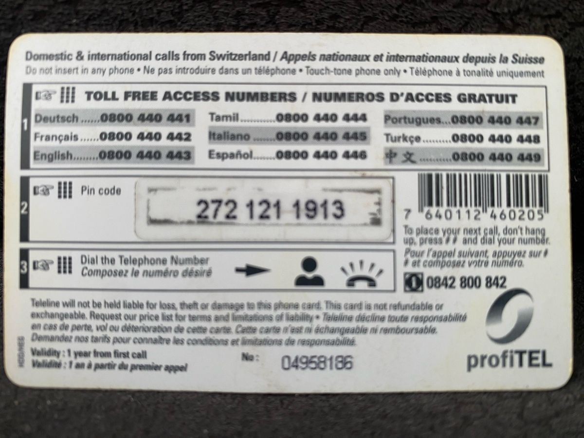 Telefon- & Taxkarten: Teleline – Gebraucht aus Lausanne von babacard10 1
